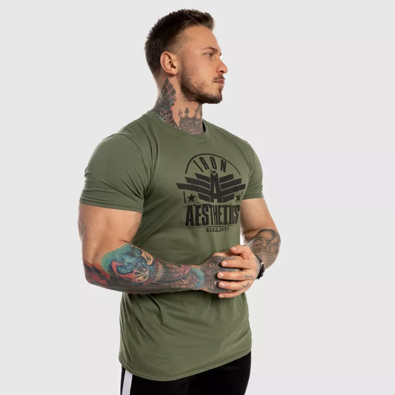 Tricou fitness pentru bărbați Iron Aesthetics Force, verde-6