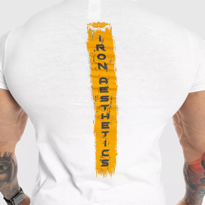 Tricou fitness pentru bărbați Iron Aesthetics Force, alb-5