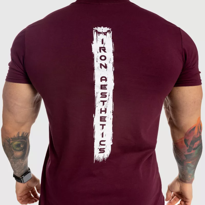Tricou fitness pentru bărbați Iron Aesthetics Force, vișiniu-7