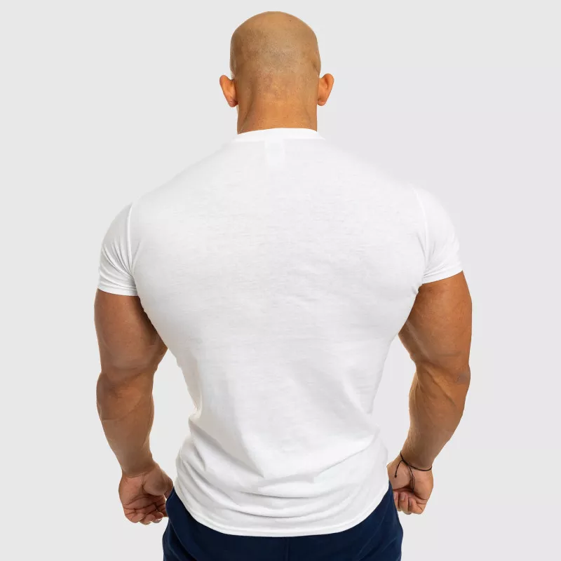 Tricou fitness pentru bărbați Iron Aesthetics Be Stronger, alb-2