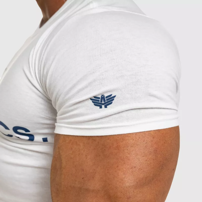 Tricou fitness pentru bărbați Iron Aesthetics Be Stronger, alb-4
