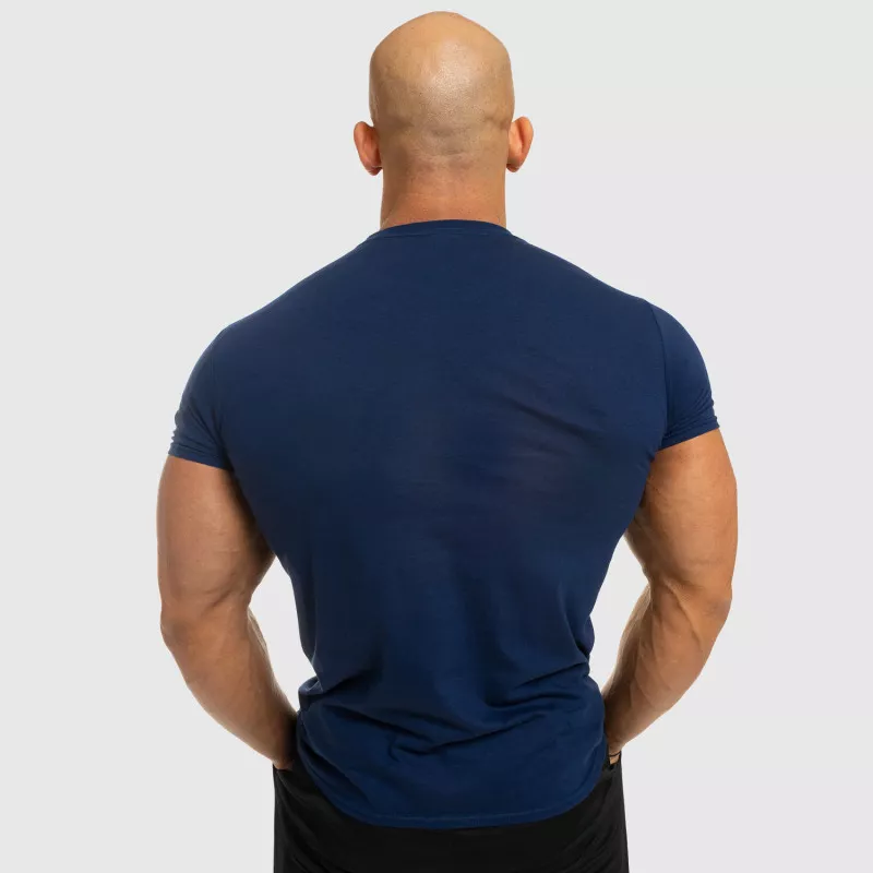 Tricou fitness pentru bărbați Iron Aesthetics Be Stronger, albastru-2