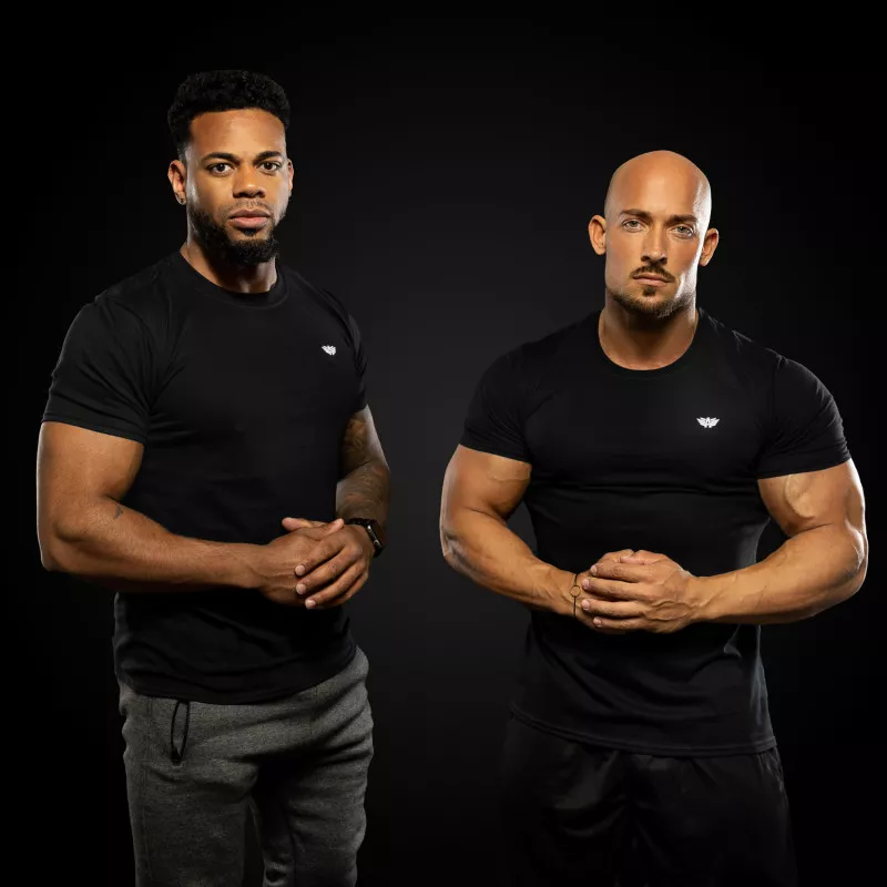 Tricou fitness pentru bărbați Iron Aesthetics Standard, negru-3