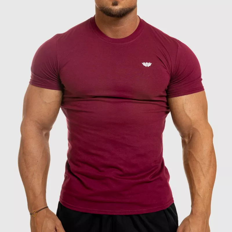 Tricou fitness pentru bărbați Iron Aesthetics Standard, vișiniu-1