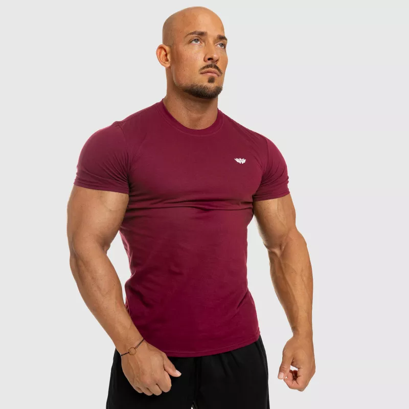 Tricou fitness pentru bărbați Iron Aesthetics Standard, vișiniu-9
