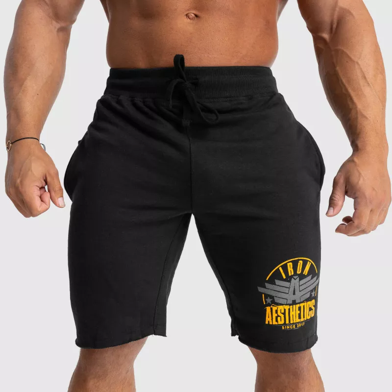 Pantaloni scurți de trening pentru bărbați Iron Aesthetics Force, negrii-1