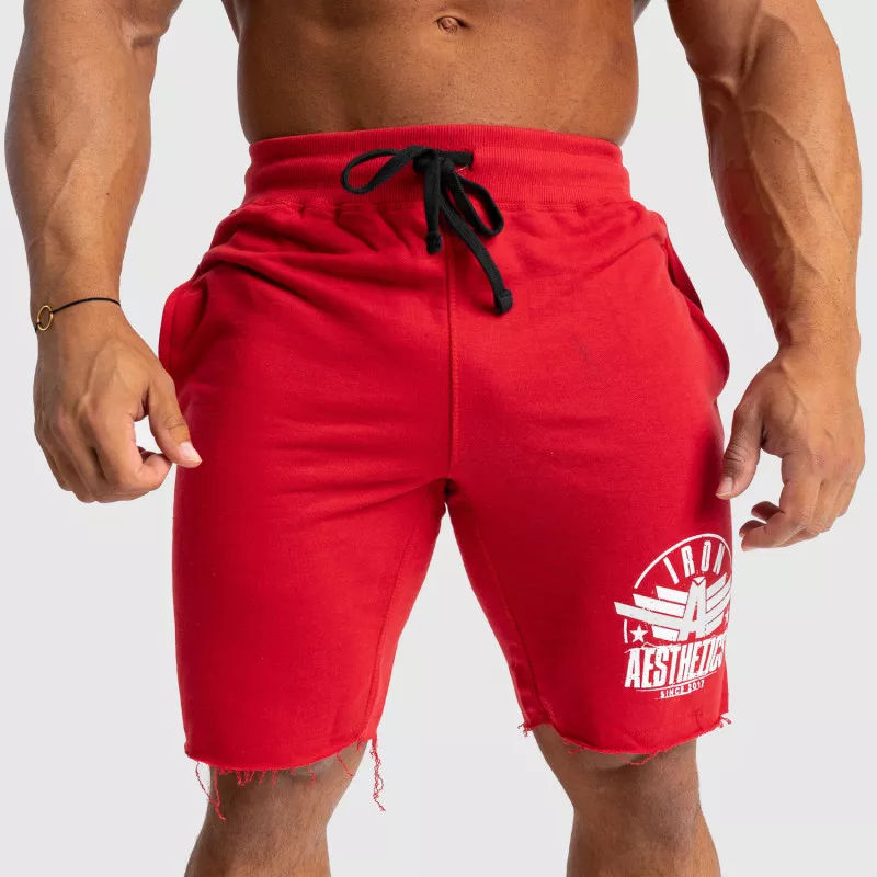 Pantaloni scurți de trening pentru bărbați Iron Aesthetics Force, roșii-1