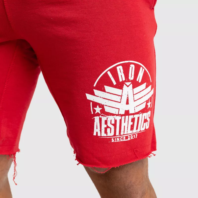 Pantaloni scurți de trening pentru bărbați Iron Aesthetics Force, roșii-4