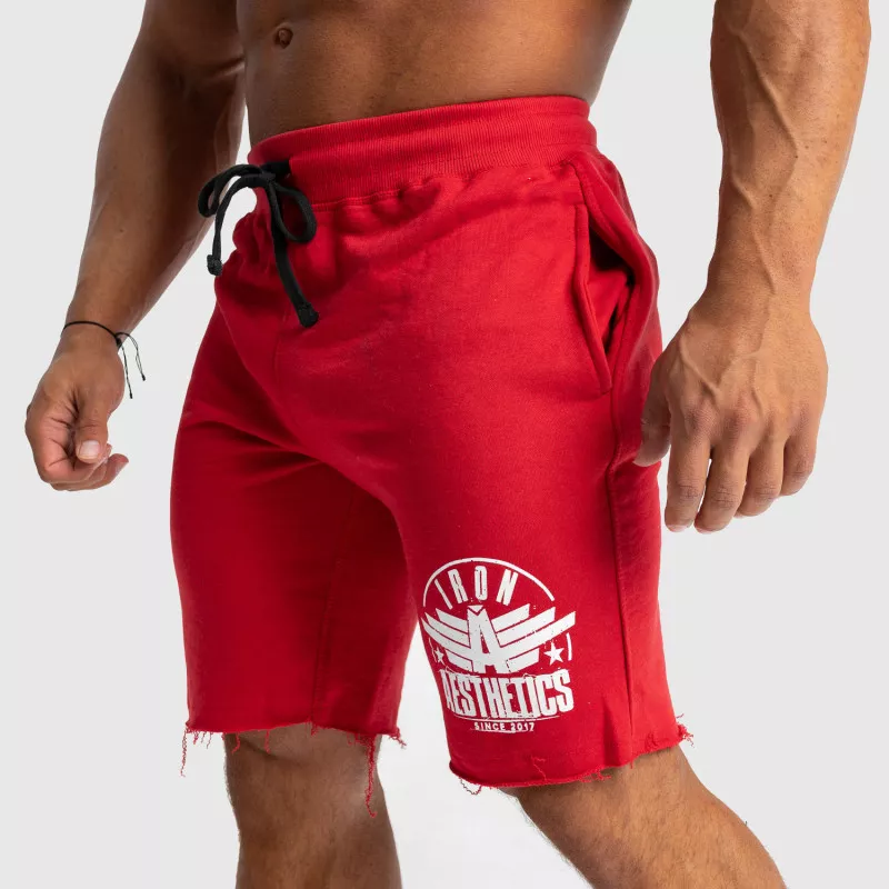Pantaloni scurți de trening pentru bărbați Iron Aesthetics Force, roșii-5