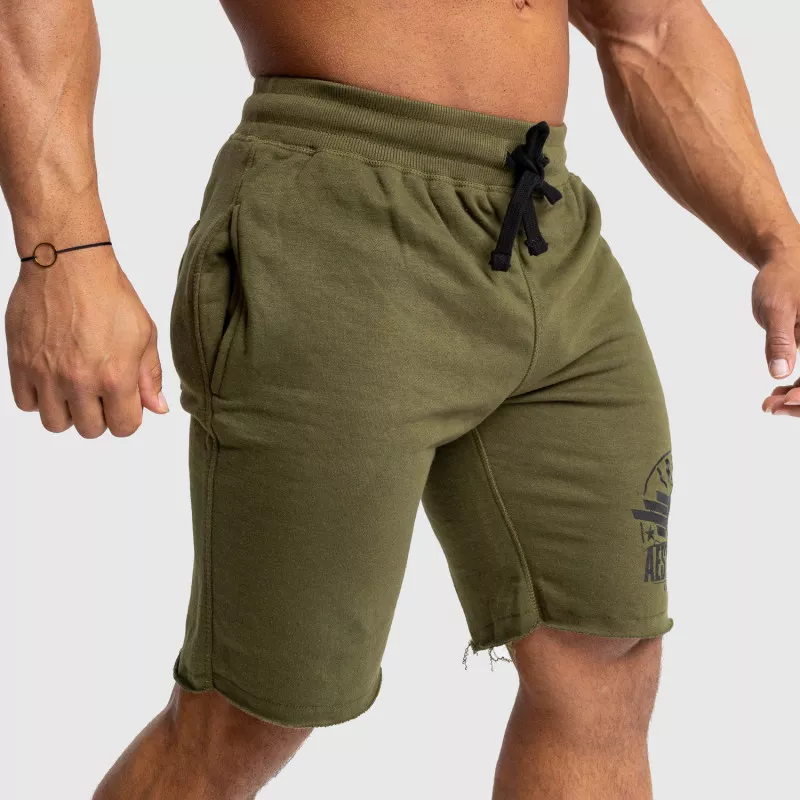 Pantaloni scurți de trening pentru bărbați Iron Aesthetics Force, verde armată-5