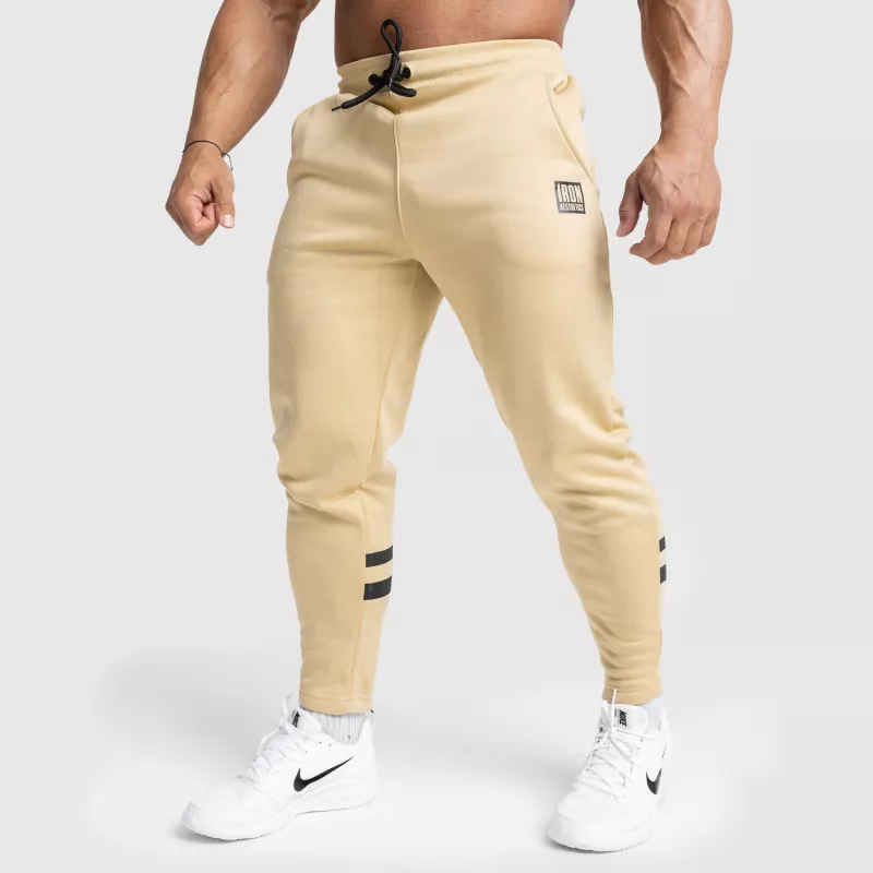Pantaloni de trening Jogger Iron Aesthetics Boxed, culoarea nisipului-1