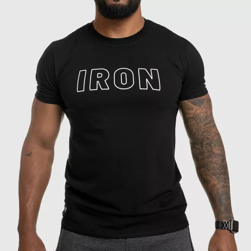 Tricou fitness pentru bărbați IRON, negru