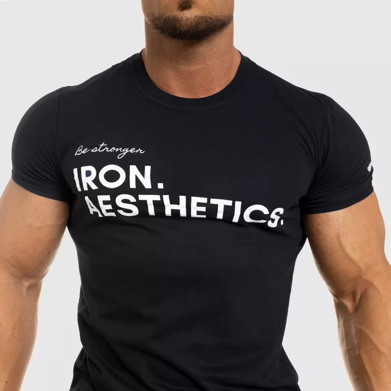 Tricou fitness pentru bărbați Iron Aesthetics Be Stronger, negru-5