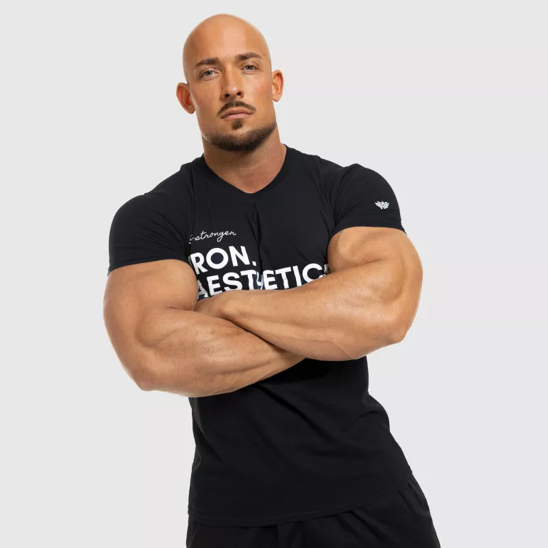 Tricou fitness pentru bărbați Iron Aesthetics Be Stronger, negru-7