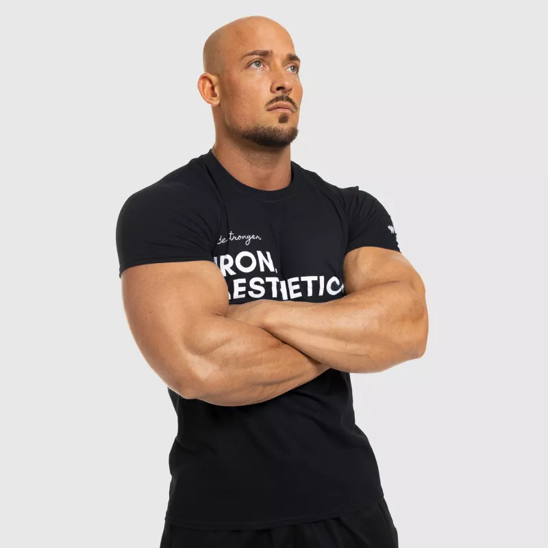 Tricou fitness pentru bărbați Iron Aesthetics Be Stronger, negru-8