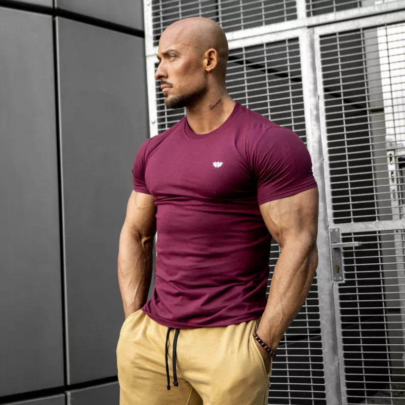 Tricou fitness pentru bărbați Iron Aesthetics Standard, vișiniu-3
