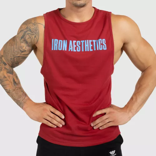 Maiou fitness pentru bărbați Iron Aesthetics Signature, vișiniu